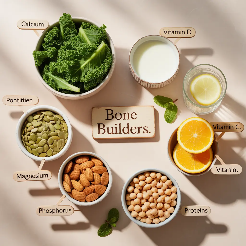 6 essential nutrients for vegan bone health to build and maintain bone density