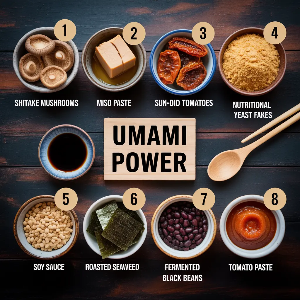 8 powerful vegan umami sources ranked for plant-based flavor development guide