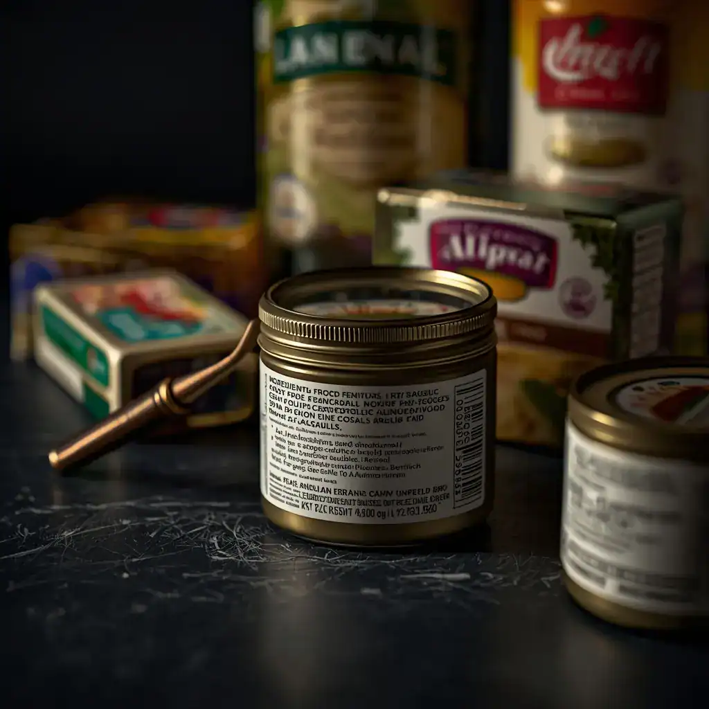 hidden-animal-ingredients-food-labels-magnifying-glass-decoder-guide hidden animal ingredients food labels - magnifying glass revealing
ingredient list on packaged food product