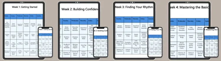 28-Day Vegan Meal Plan - 4 Week Preview
