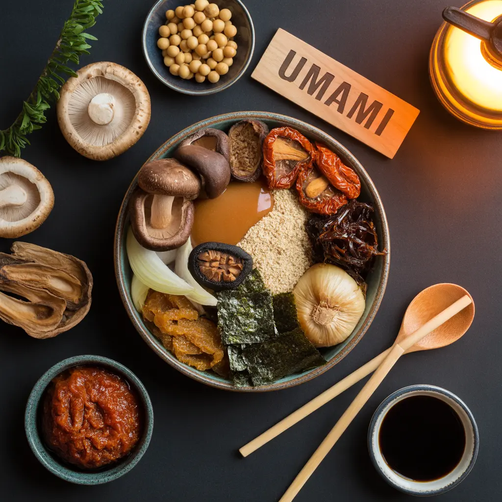 vegan-umami-flavor-sources-guide-featured Here is a Leonardo AI Prompt, SEO File Name, and Alt Text for your second image representing "The 8 Most Powerful Vegan Umami Sources Ranked." Minimal text to avoid errors, with your focus keyword "vegan umami."